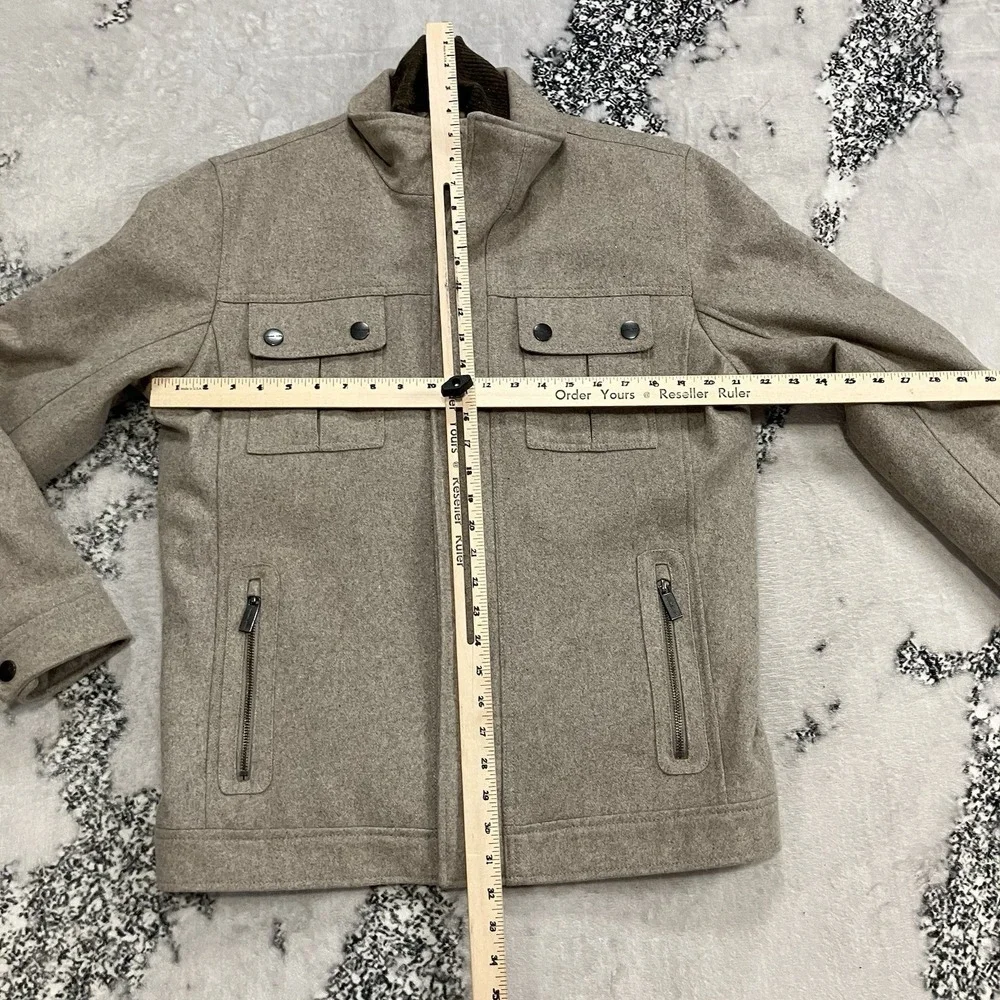 Michael Michael Kors Wool Blend Utility Jacket Mens Size‎ Medium Beige